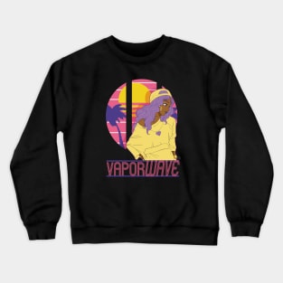 Vaporwave Girl Crewneck Sweatshirt